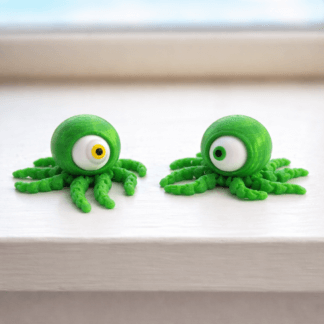 Sjove øje-figurer med tentakler – 3D printet